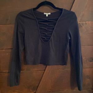 Lace Up Crop Top